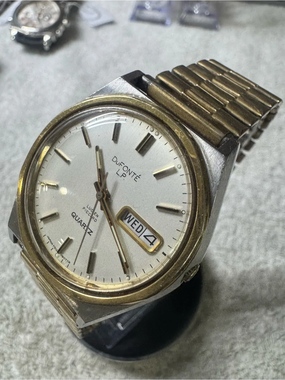 Men's Gold & Silver Tone Quartz Watch - Day/Date